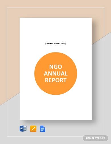 ngo annual report template word
